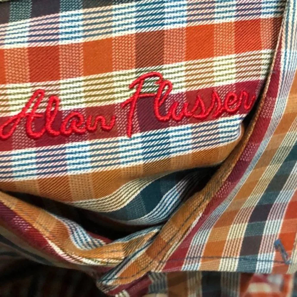 Alan Flusser button up long sleeve Shirt men's large - Picture 3 of 4